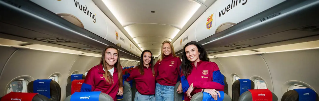 FC Barcellona e Vueling presentano il nuovo aereo del Barça femminile