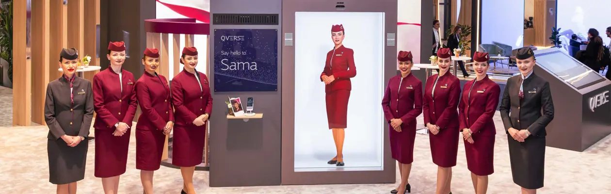 Il personale di bordo virtuale di Qatar Airways