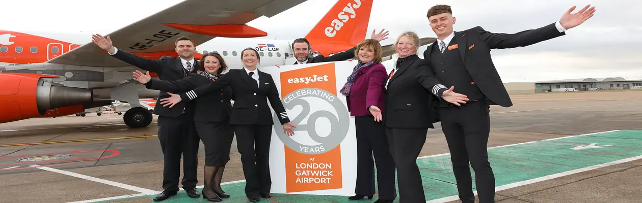 easyJet celebra il 20° anniversario della base di Londra Gatwick