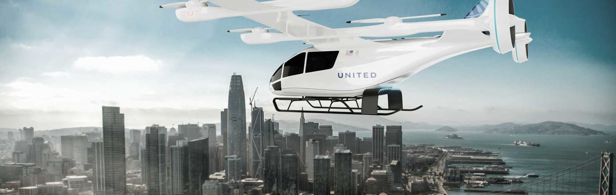 United Airlines con Eve Air Mobility per i primi voli elettrici