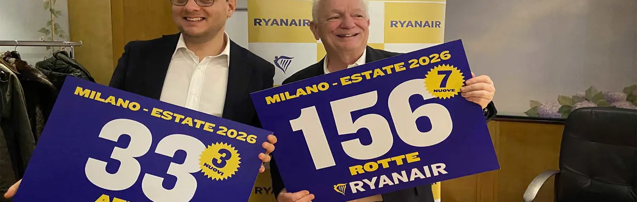 Ryanair amplia l’offerta da Milano Malpensa per l'estate