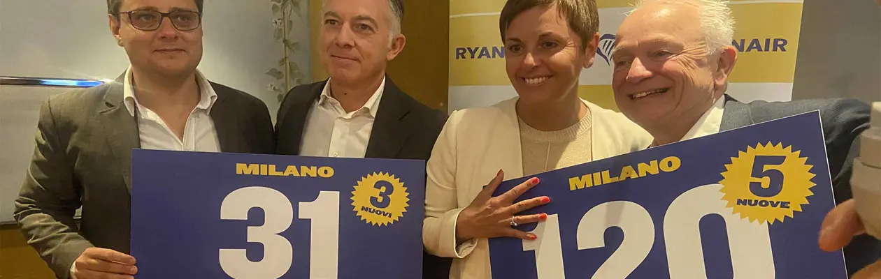 L'operativo Ryanair a Milan Bergamo Airport per l'inverno