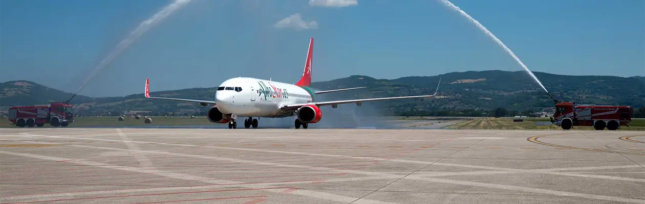 Decolla il primo collegamento da Perugia a Lamezia di Albastar