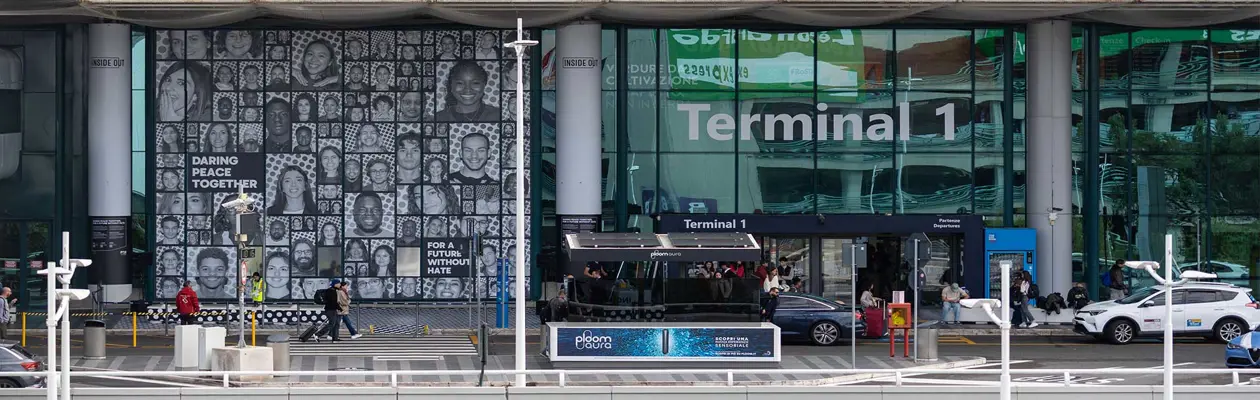 All’aeroporto di Roma Fiumicino un’installazione per la pace