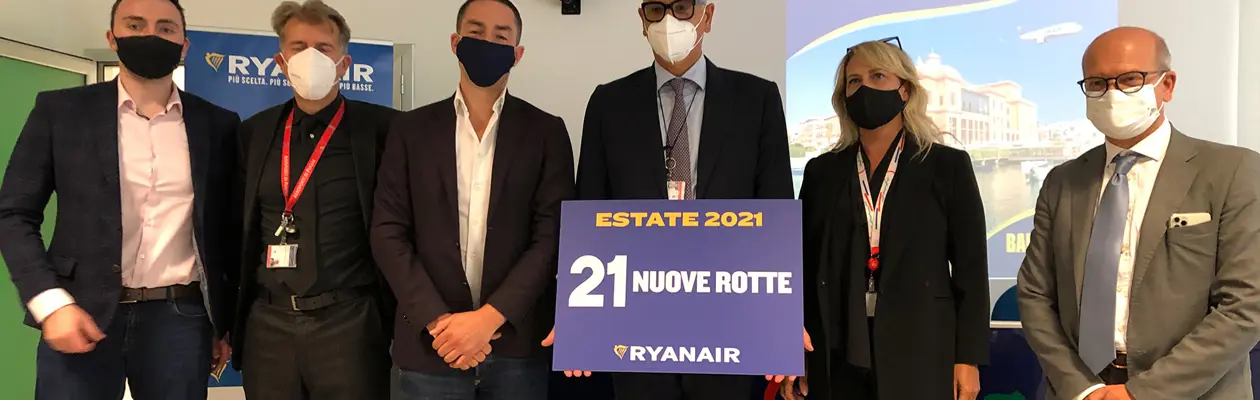 Aeroporti di Puglia: operativo Ryanair 2021