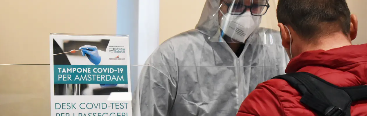 Tamponi rapidi all'Aeroporto di Genova per i voli diretti ad Amsterdam