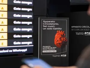 L’opera “Apparato Circolatorio” di Jago all'aeroporto di Roma Fiumicino