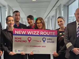 Primo volo Wizz Air tra Roma Fiumicino e Abu Dhabi