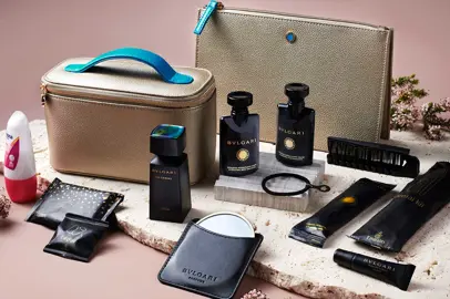 Esclusivi kit di cortesia Emirates e Bulgari