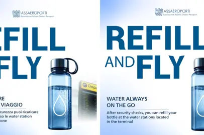 Refill and Fly: acqua potabile gratuita negli aeroporti italiani