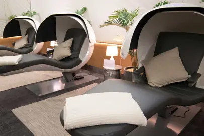 British Airways: Power Nap Pods nella nap lounge "Forty Winks"