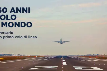 Il 50° anniversario del primo volo da Bergamo