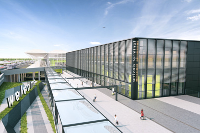 Il nuovo terminal arrivi dell'Aeroporto di Londra Stansted 