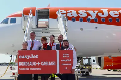 easyJet inaugura i nuovi voli da Cagliari per Bordeaux e Nizza