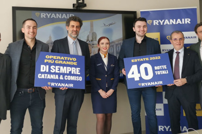 Ryanair lancia i voli da Catania e Comiso per l'estate 2022