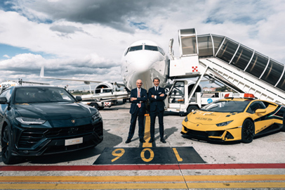 Automobili Lamborghini rinnova la collaborazione con l’Aeroporto di Bologna