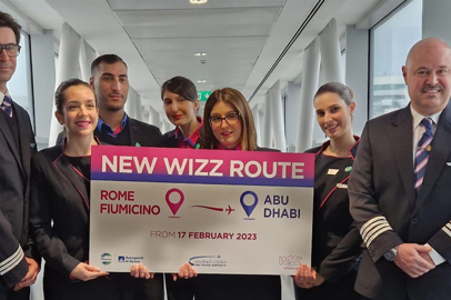 Primo volo Wizz Air tra Roma Fiumicino e Abu Dhabi