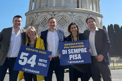 Ryanair lancia i voli da Pisa per l'estate 2022