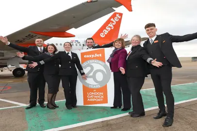 easyJet celebra il 20° anniversario della base di Londra Gatwick