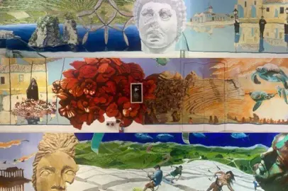 Il murales di Igor Scalisi Palminteri all’aeroporto di Trapani