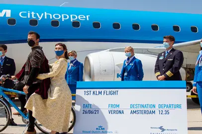 KLM collega Verona ad Amsterdam 