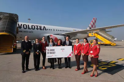 Volotea festeggia 10 anni di voli a Verona