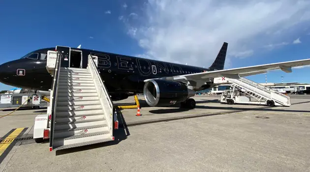 Beond Airlines presenta il suo aeromobile a Malpensa