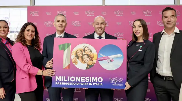 Wizz Air celebra 100 milioni di passeggeri in Italia