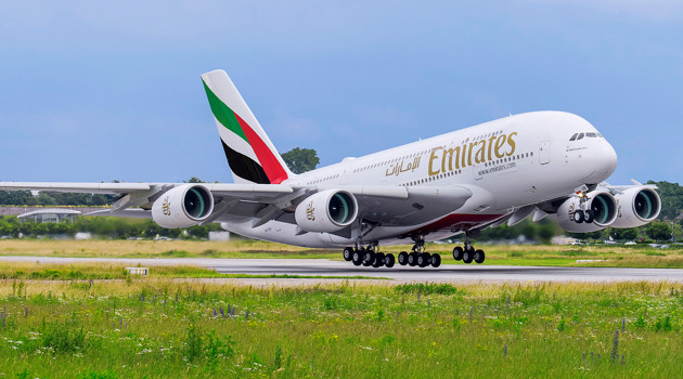 Primi voli Emirates con SAF di Shell Aviation