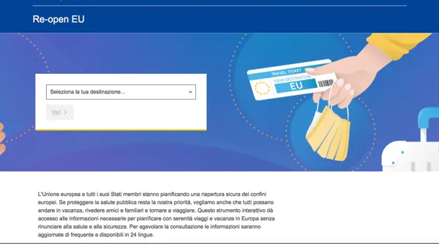 Re-open EU: al via una nuova piattaforma web della Commissione europea
