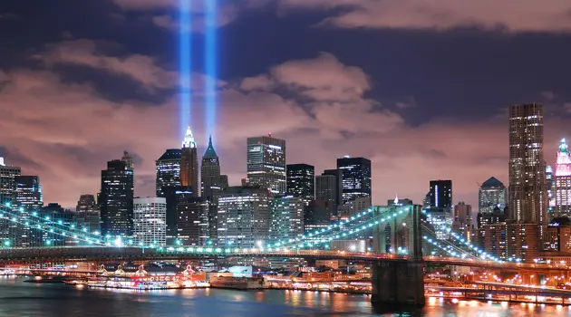 New York City: Tribute in Light 11 settembre