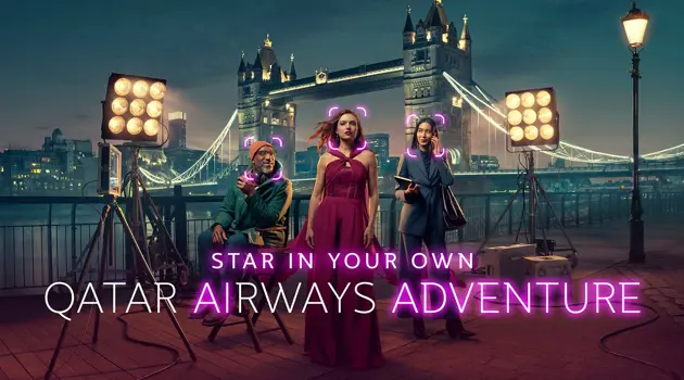 Qatar Airways crea il primo spot pubblicitario al mondo in cui "tu" puoi essere la star