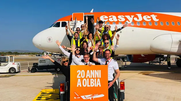easyJet: 20 anni di voli su Olbia