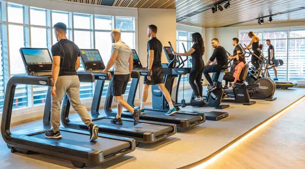  Area fitness per i clienti della lounge dell'Aeroporto di Bologna