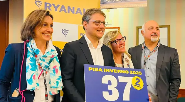 Ryanair amplia l’operativo invernale da Pisa
