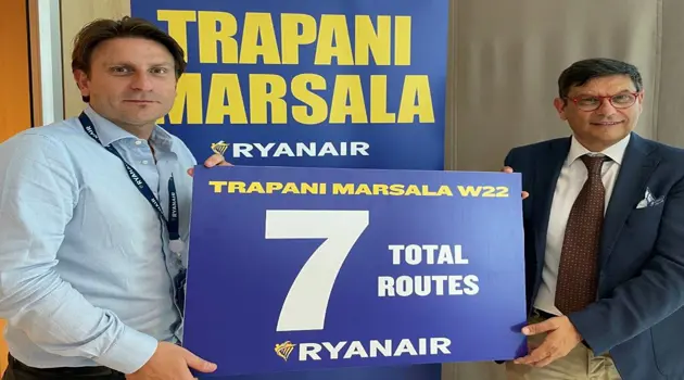  I voli invernali Ryanair dall'aeroporto di Trapani