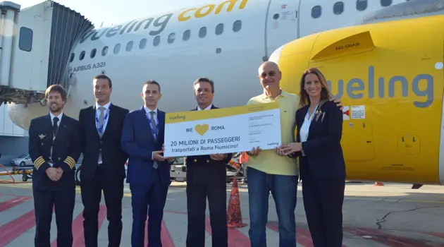Vueling festeggia 20 milioni di passeggeri a Roma