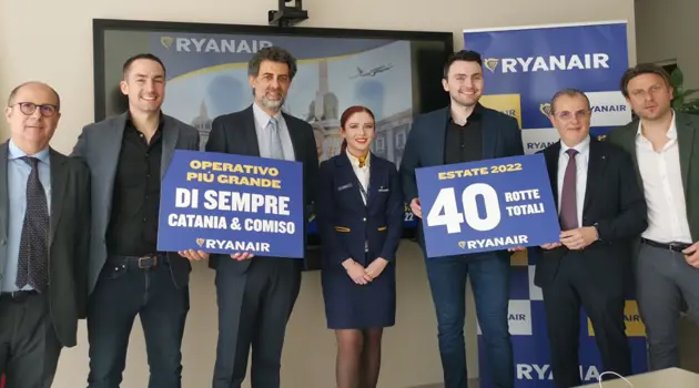 Ryanair lancia i voli da Catania e Comiso per l'estate 2022