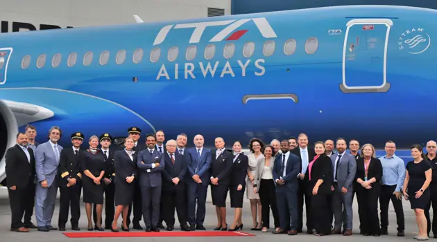 Il primo Airbus A220 livrea azzurra entra in flotta di ITA Airways