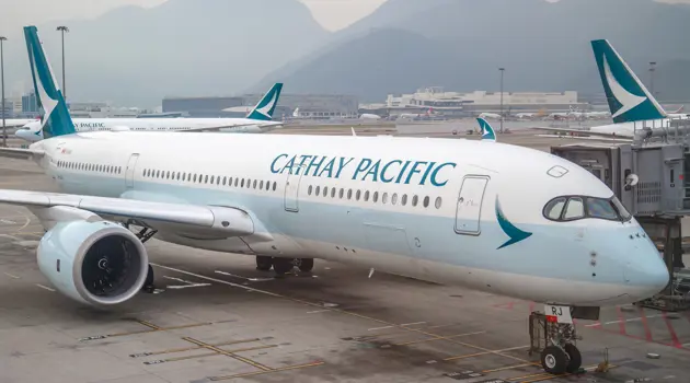 Debutto dell’A350-1000 di Cathay Pacific da Roma Fiumicino