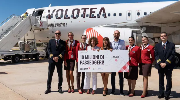 Volotea festeggia 10 milioni di passeggeri a Olbia