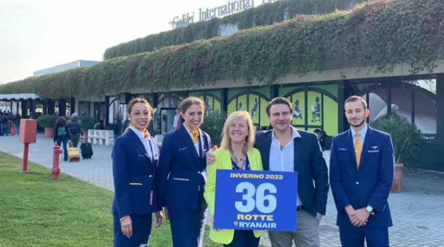 Ryanair lancia l'operativo invernale 2022 per Pisa
