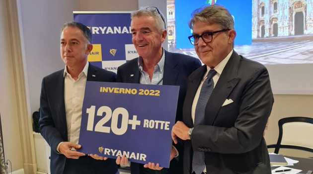 Ryanair lancia l'operativo invernale da Milano