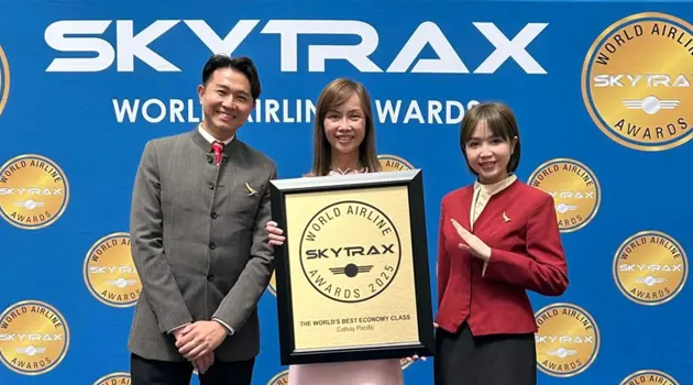 Cathay Pacific è tra le prime tre compagnie aeree al mondo nel 2025