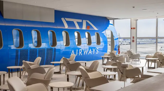 La Runway Lounge di ITA Airways a Milano Linate