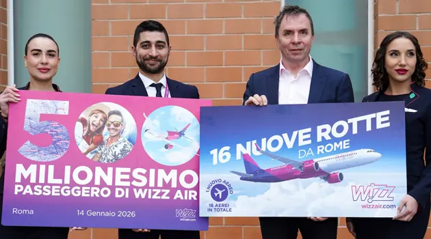 Nuovi voli Wizz Air da Roma Fiumicino: tutte le nuove rotte 2026