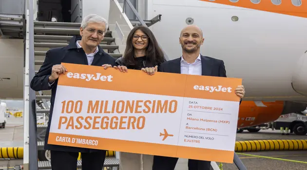 EasyJet festeggia 100 milioni di passeggeri a Malpensa