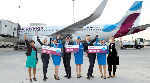 Da Berlino e Stoccarda a Dubai con Eurowings