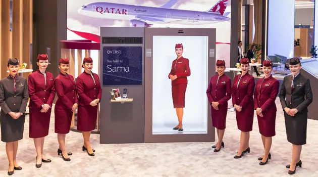 Il personale di bordo virtuale di Qatar Airways