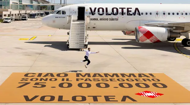 Volotea celebra 75 milioni di passeggeri ad Olbia